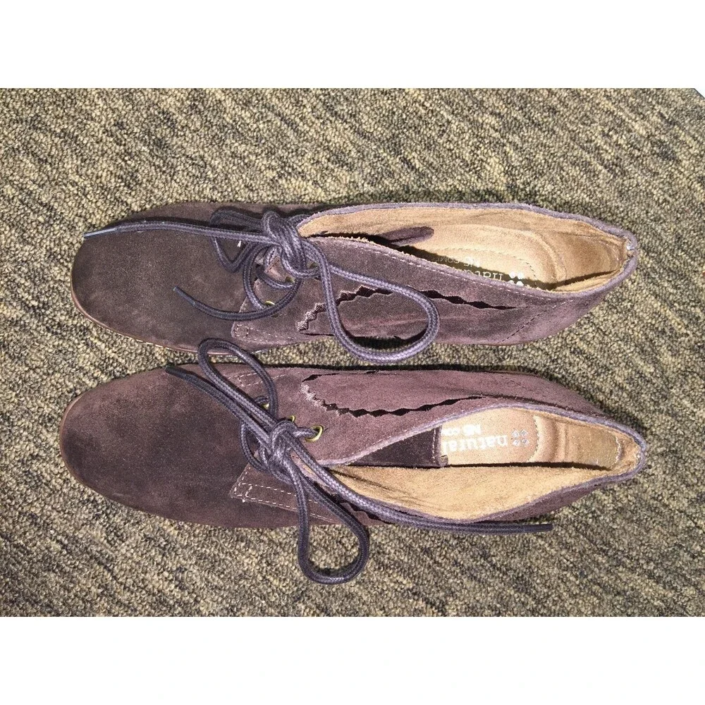 Naturalizer ladies brown shoes upper leather size 8.5 W